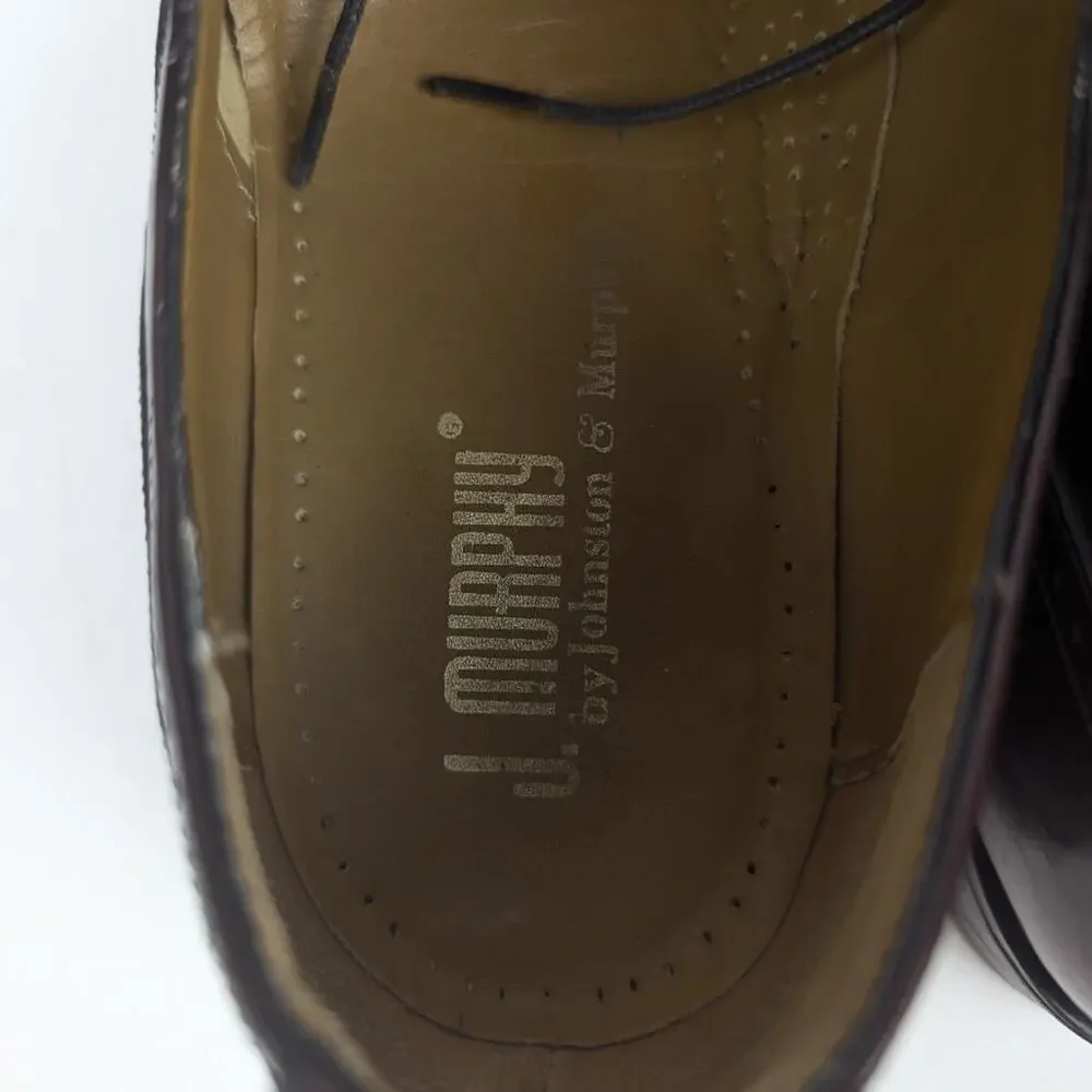 Johnston & Murphy Brown Leather Wingtip Brogue Oxford Size 9.5